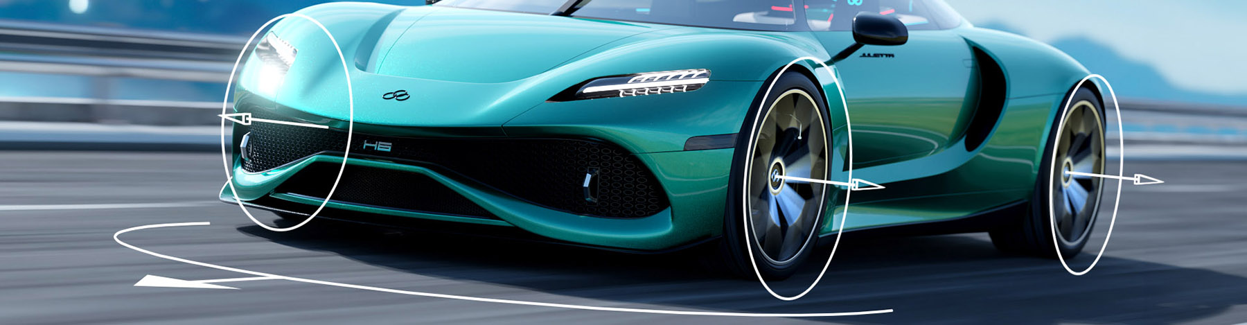 Blender automotive rendering and animation example