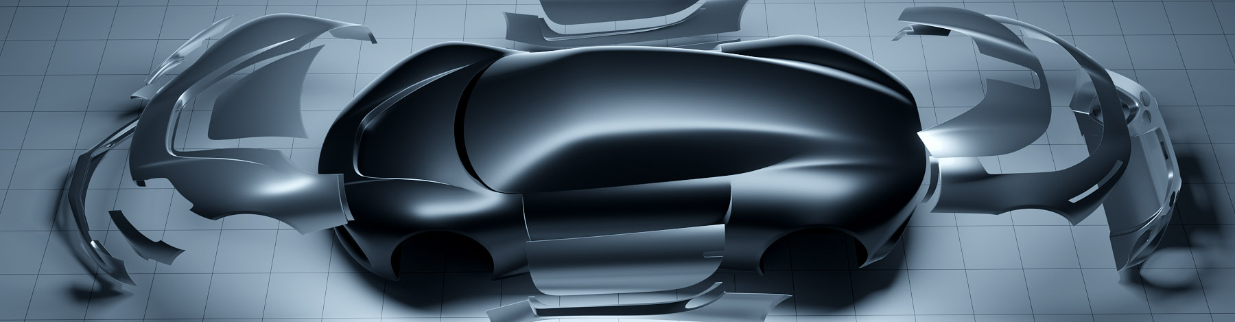 Automotive guide mesh modeling and precise Blender surface control
